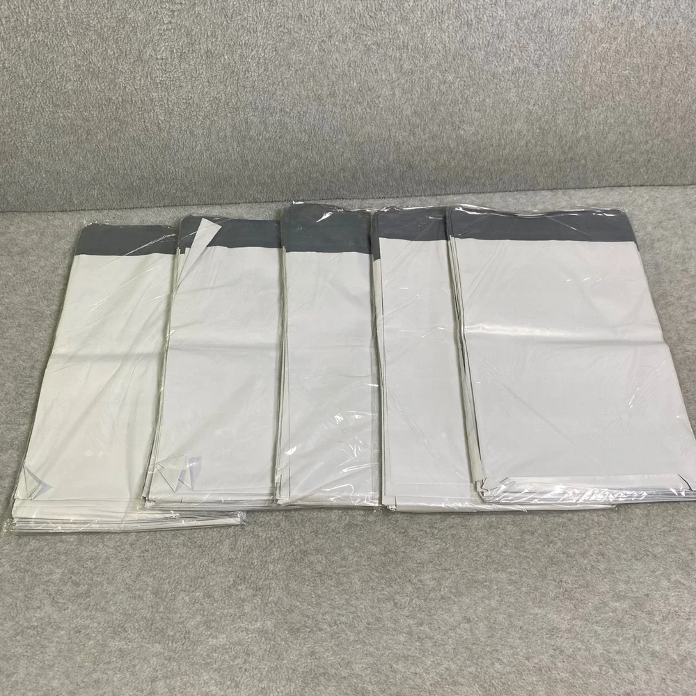 Lot of 5 Poly Mailers Shipping Bags 8x11 Self Seal Bulk Supplies 50ct Grey New